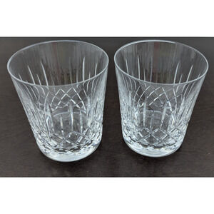 Edinburgh Crystal Appin Old Fashioned Glass Set of 2 Glasses 3.5" Scotland